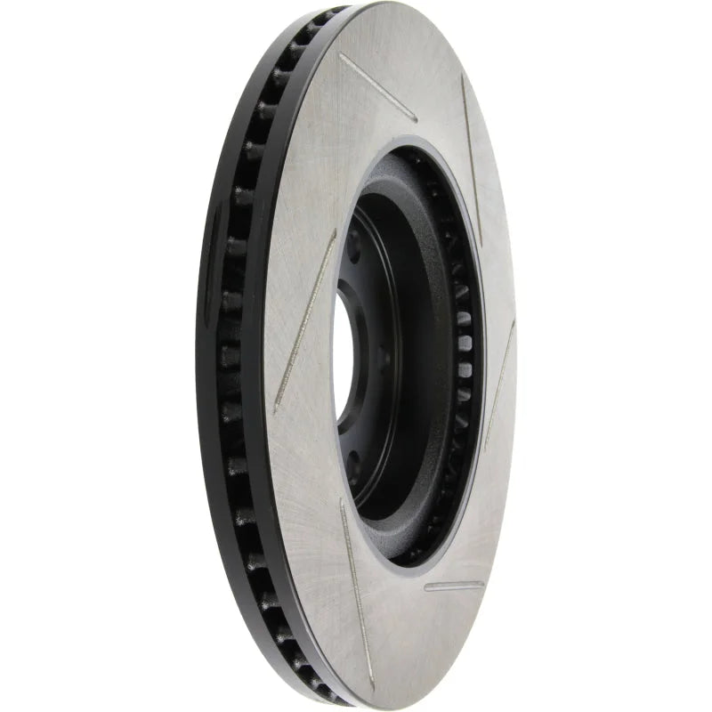 StopTech 13-15 Nissan Pathfinder Slotted Front Right Rotor - Side View