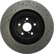 Load image into Gallery viewer, StopTech 13-18 Lexus GS350 Slotted &amp; Drilled Front Right Rotor - Back View