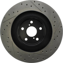 Load image into Gallery viewer, StopTech 13-18 Lexus GS350 Slotted &amp; Drilled Front Right Rotor - Back View