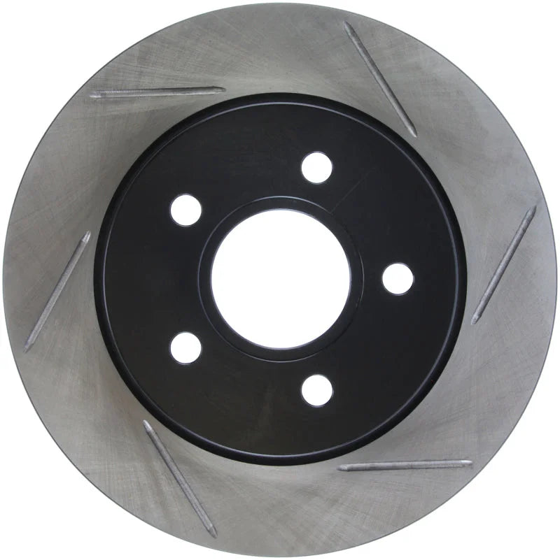 StopTech 13 Ford Focus ST Slotted Left Rear Rotor - Installation View