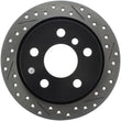 Load image into Gallery viewer, StopTech 14-15 Mini Cooper Base Slotted &amp; Drilled Rear Left Rotor - Side View