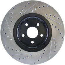 Load image into Gallery viewer, StopTech 14+ Ford Focus ST w/ 335mm Brakes Front Left Slotted &amp; Drilled Rotor - Side View