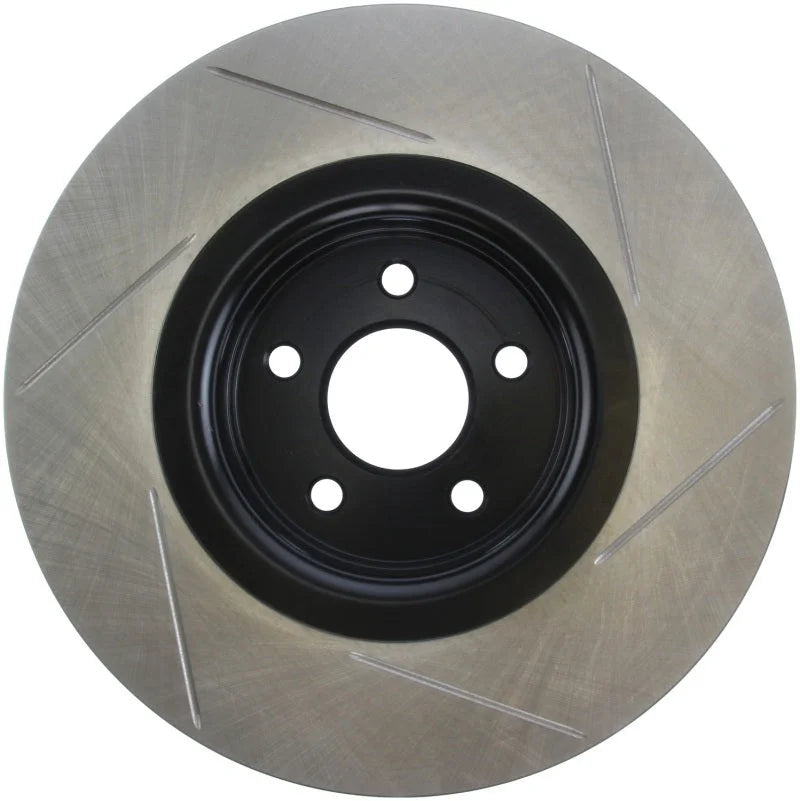 StopTech 14.5+ Ford Focus ST Front Right Slotted Performance Rotor - Side View