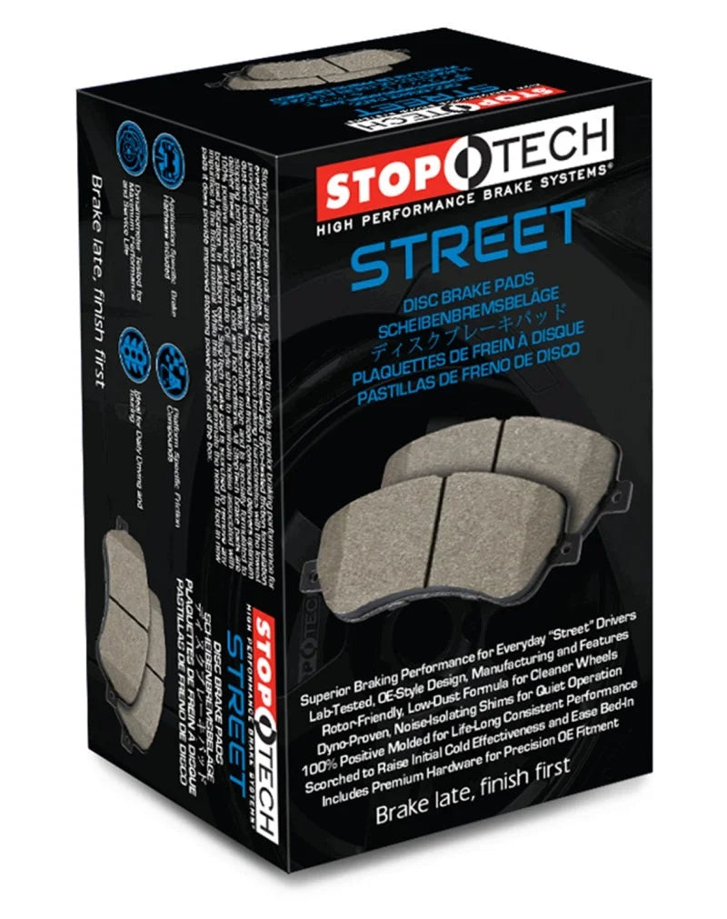 StopTech 15-20 Ford F-150 Rear Street Brake Pads w/Shims - Side View