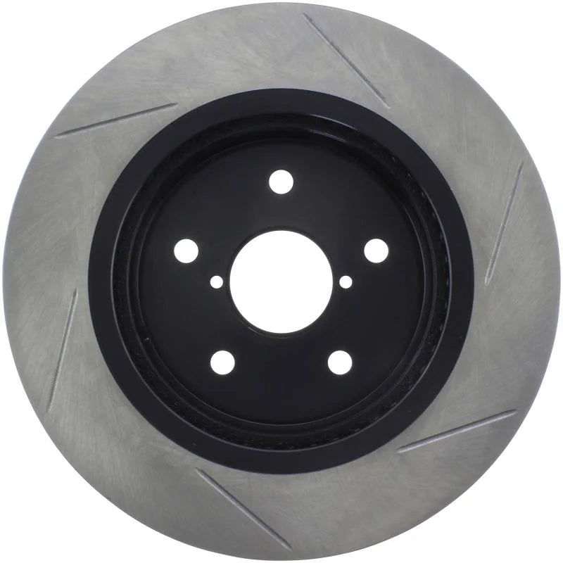 StopTech 16-17 Subaru WRX w/EyeSight Technology Sport Slotted Rear Right Rotor - Side View