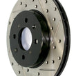 Load image into Gallery viewer, StopTech 16-17 Subaru WRX (w/Eyesight Technology) Sport Slotted &amp; Drilled Rear Left Rotor - Main Product View