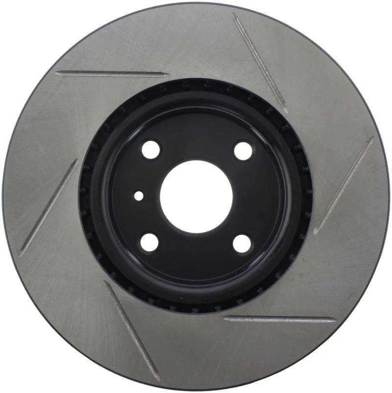 StopTech 16-18 Mazda Miata MX-5 Sport Slotted Front Right Rotor - Side View