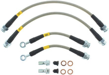 Load image into Gallery viewer, StopTech 2006-2014 Honda Ridgeline Stainless Steel Rear Brake Lines - Installation View