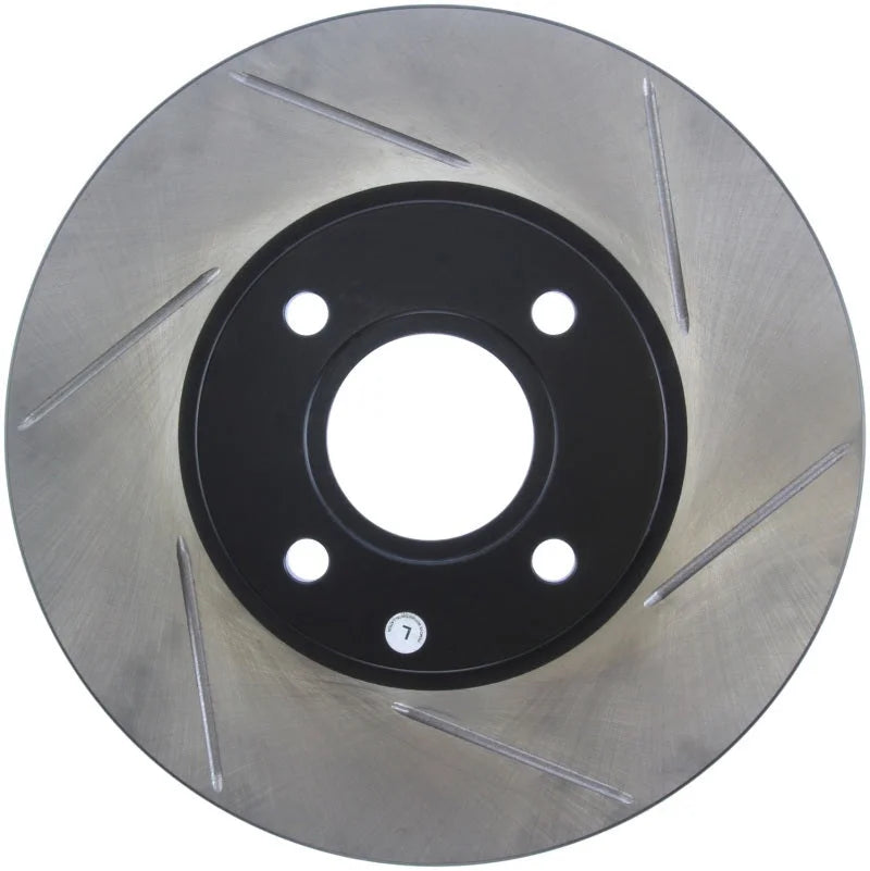 StopTech 2014 Ford Fiesta Left Front Disc Slotted Brake Rotor - Main Product View