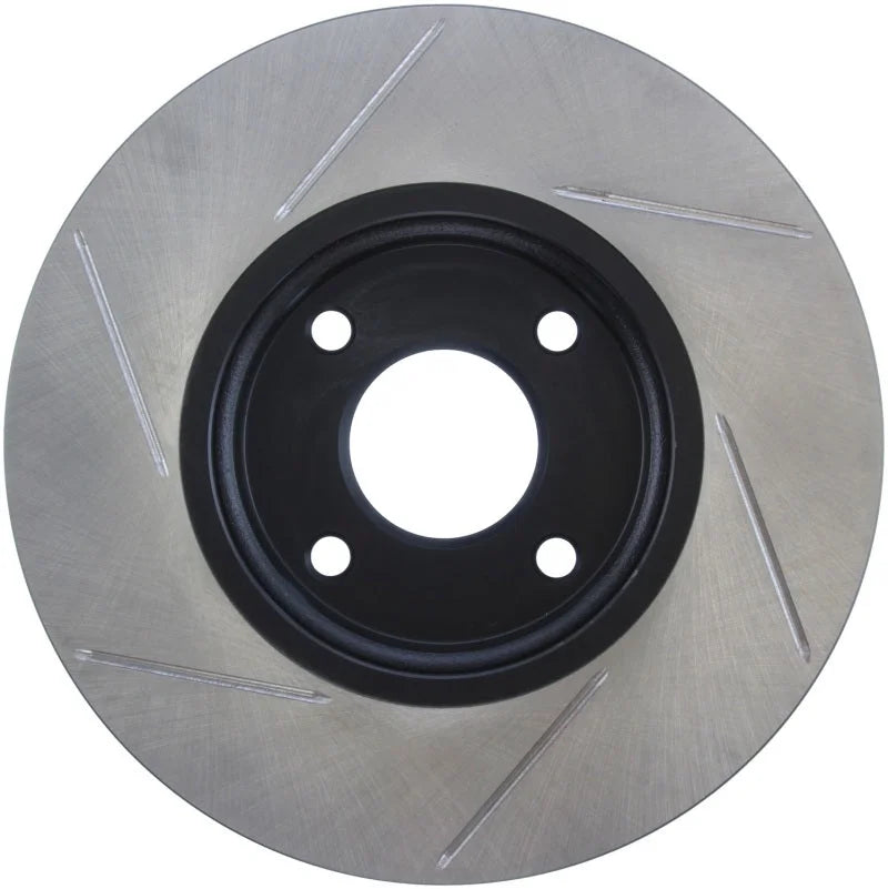 StopTech 2014 Ford Fiesta Left Front Disc Slotted Brake Rotor - Side View