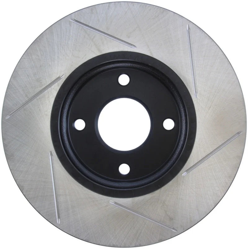 StopTech 2014 Ford Fiesta Right Front Disc Slotted Brake Rotor - Side View