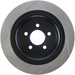 Load image into Gallery viewer, StopTech 2015 Ford Mustang GT w/ Brembo Brakes Left Rear Slotted Brake Rotor - Side View
