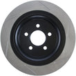 Load image into Gallery viewer, StopTech 2015 Ford Mustang GT w/ Brembo Brakes Right Rear Slotted Brake Rotor - Side View