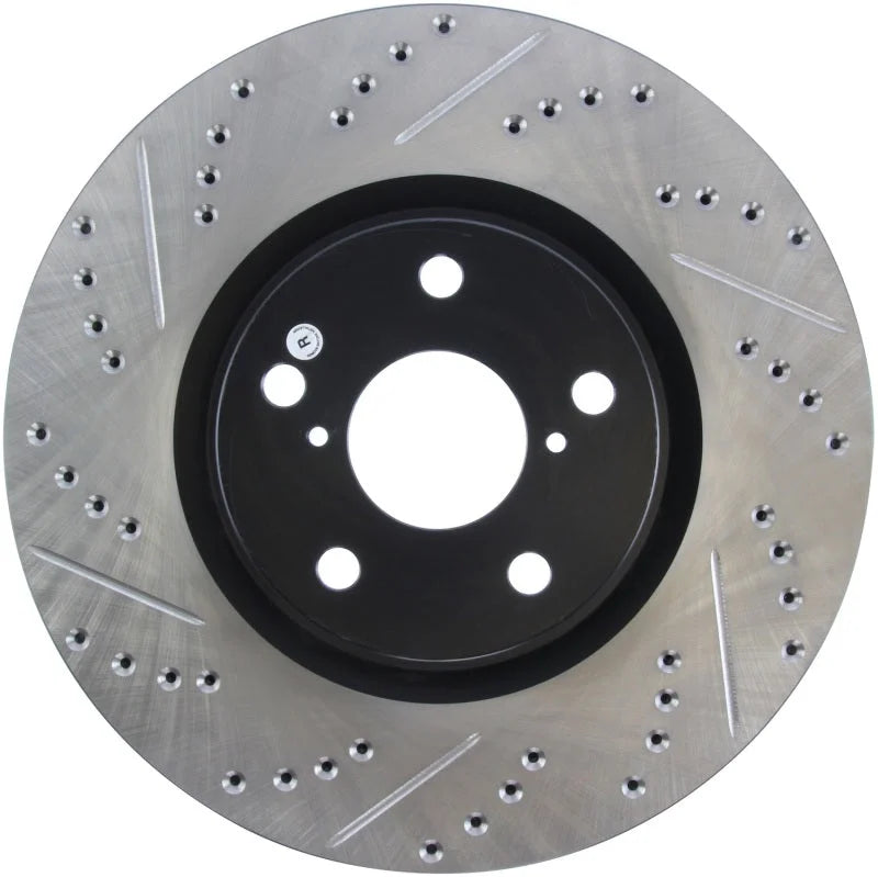 StopTech 5/93-98 Toyota Supra Turbo Right Front Slotted & Drilled Rotor - Main Product View