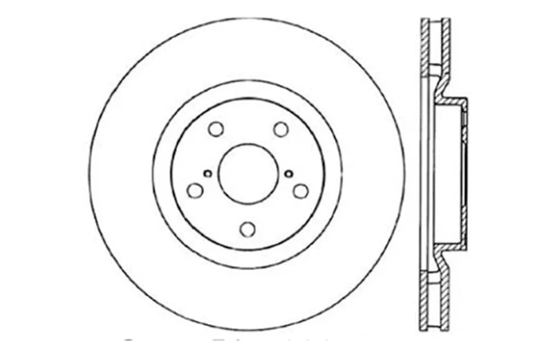 StopTech 5/93-98 Toyota Supra Turbo Right Front Slotted & Drilled Rotor - Additional View 5