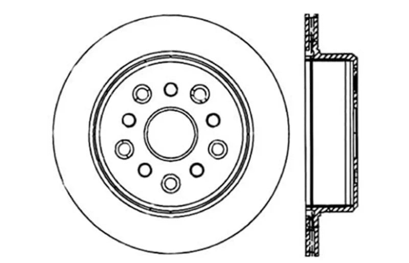 StopTech 93-98 Toyota Supra Turbo Drilled Left Rear Rotor - Main Product View