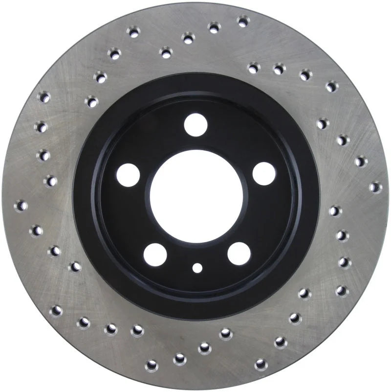 StopTech Drilled Left Rear Rotor (vented rear discs) fits 2000-2006 Audi TT Quattro / 2002-2006 Volkswagen Golf / 2004-200...