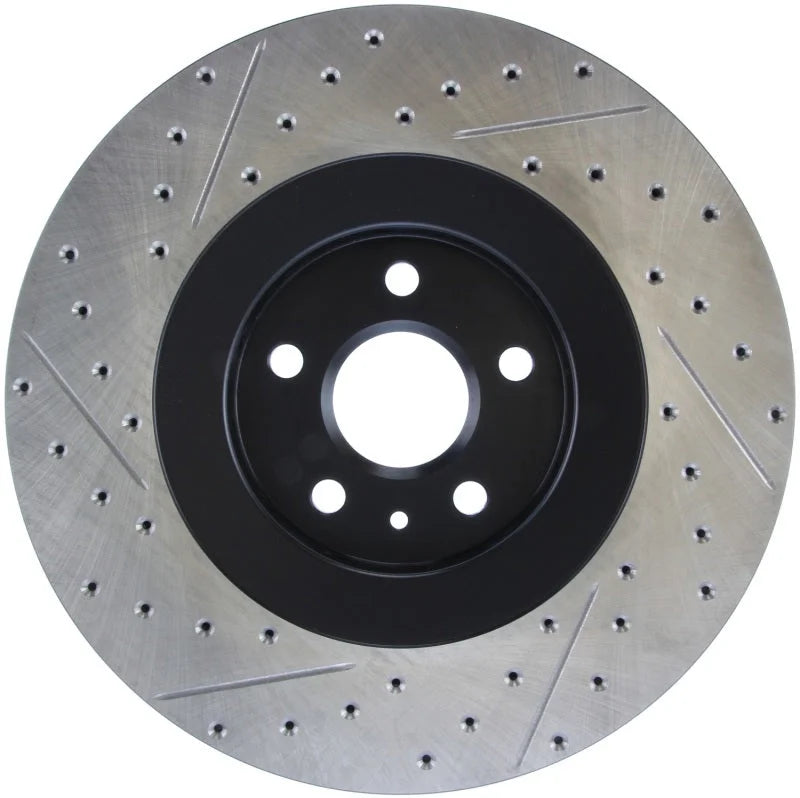 StopTech Drilled & Slotted Left Sport Brake Rotor for 2009 Cadillac CTS-V - Back View