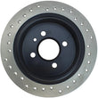 Load image into Gallery viewer, StopTech Drilled Sport Brake Rotor - Side View