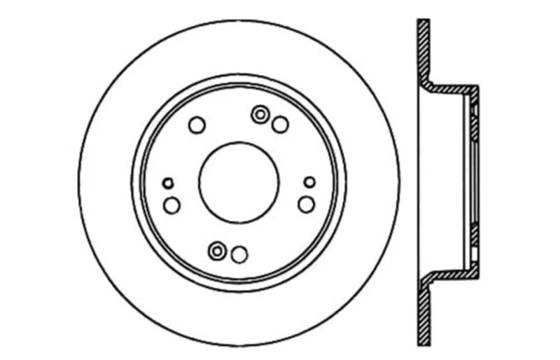 StopTech Drilled Sport Brake Rotor - Installation View