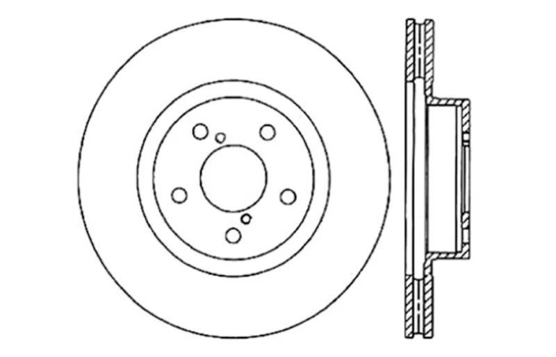 StopTech Drilled Sport Brake Rotor - Installation View