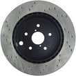 Load image into Gallery viewer, StopTech Drilled Sport Brake Rotor - Side View