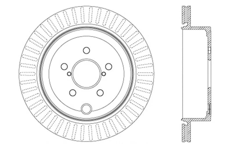 StopTech Drilled Sport Brake Rotor - Main Product View