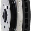 Load image into Gallery viewer, StopTech Infiniti G37 / Nissan 370Z SportStop Slotted &amp; Drilled Front Left Rotor - Back View
