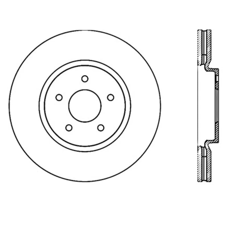 StopTech Infiniti G37 / Nissan 370Z SportStop Slotted & Drilled Front Right Rotor - Additional View 6