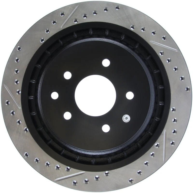 StopTech Infiniti G37 / Nissan 370Z SportStop Slotted & Drilled Rear Right Rotor - Additional View 7