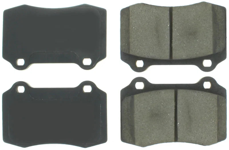 StopTech Performance 00-06 Jaguar S Typre R / XJ R / XJR-S / XJ Sport Rear Brake Pads - Installation View
