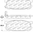 Load image into Gallery viewer, StopTech Performance 01-05 Miata w/ Sport Suspension Rear Brake Pads D891 - Side View