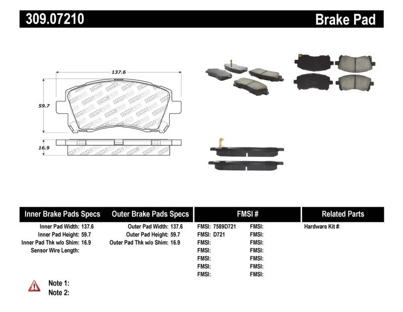 StopTech Performance 02-03 WRX Front Brake Pads - Additional View 5