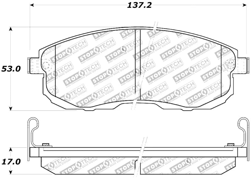 StopTech Performance 02-05 Infiniti G35 / 07-09 Nissan Altima/Sentra / 6/02-05 350Z Front Brake Pa - Additional View 5