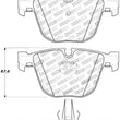 Load image into Gallery viewer, StopTech Performance 06-09 BMW M5 E60 / 07-09 M6 E63/E63 Rear Brake Pads - Side View