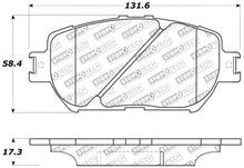 Load image into Gallery viewer, StopTech Performance 06 Lexus GS / 09-10 IS Front Brake Pads - Side View