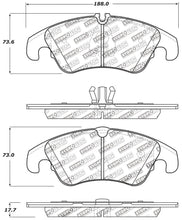 Load image into Gallery viewer, StopTech Performance 08-10 Audi A5 / 10 S4 / 09-10 Audi A4 (except Quattro) Front Brake Pads - Back View