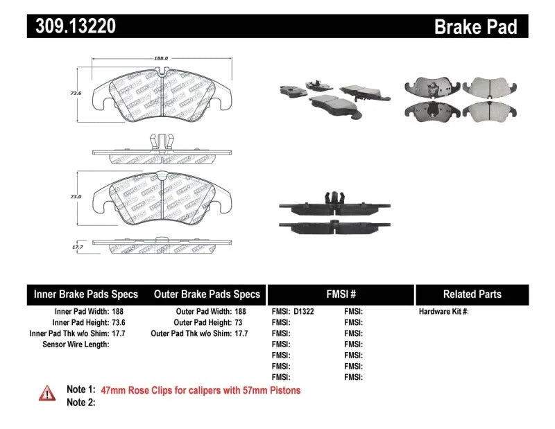 StopTech Performance 08-10 Audi A5 / 10 S4 / 09-10 Audi A4 (except Quattro) Front Brake Pads - Additional View 5
