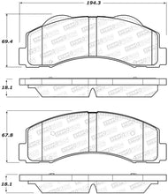 Load image into Gallery viewer, StopTech Performance 10-14 Ford F-150 Front Brake Pads - Side View