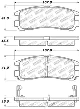 Load image into Gallery viewer, StopTech Performance 4/89-99 Mitsubishi Eclipse GST Rear Brake Pads - Side View