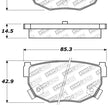 Load image into Gallery viewer, StopTech Performance 89-98 240SX Rear Brake Pads - Side View