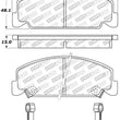 Load image into Gallery viewer, StopTech Performance 93-00 Honda Civic DX w/ Rr Drum Brakes Front Brake Pads - Side View