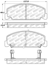 Load image into Gallery viewer, StopTech Performance 93-00 Honda Civic DX w/ Rr Drum Brakes Front Brake Pads - Side View