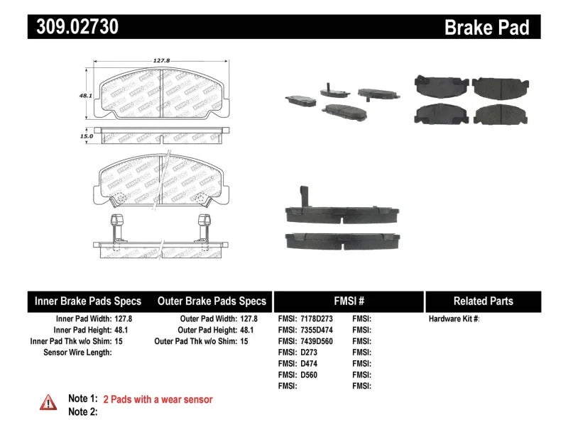 StopTech Performance 93-00 Honda Civic DX w/ Rr Drum Brakes Front Brake Pads - Installation View