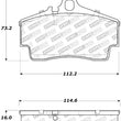 Load image into Gallery viewer, StopTech Performance 97-04 Porsche Boxster / 00-08 Boxster S / 98-08 911 Rear Brake Pads - Back View