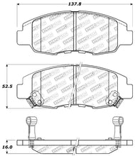 Load image into Gallery viewer, StopTech Performance 98-02 Honda Accord Coupe/Sedan 4cyl Rear Drum/Disc Front Brake Pads - Main Product View
