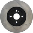 Load image into Gallery viewer, StopTech Power Slot 01-05 Mazda Miata Sport Suspension/Turbo SportStop Slotted Front Right Rotor - Side View