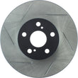Load image into Gallery viewer, StopTech Power Slot 01-05 Toyota Celica GT &amp; GT-S/05-09 Scion tC Slotted Right Front Rotor - Installation View