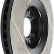 Load image into Gallery viewer, StopTech Power Slot 01-06 Audi Allroad / 05-09 A4 / 6/99-04 A6 / 99-02 S4 Left Front Slotted Rotor - Side View