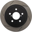 Load image into Gallery viewer, StopTech Power Slot 02-05 WRX Rear Left SportStop Slotted Rotor - Main Product View